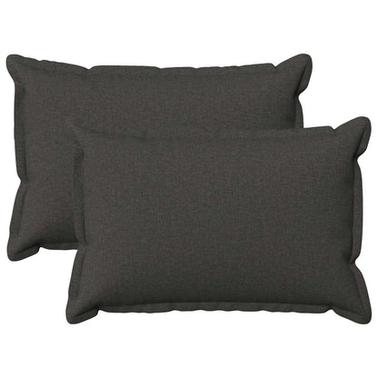 vidaXL Cushion with Pillow HOUTEN 2 pcs Dark Grey Faux Linen