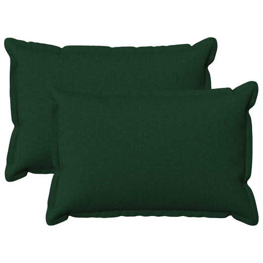 vidaXL Cushion with Pillow HOUTEN 2 pcs Dark Green Faux Linen
