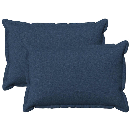 vidaXL Cushion with Pillow HOUTEN 2 pcs Blue Faux Linen
