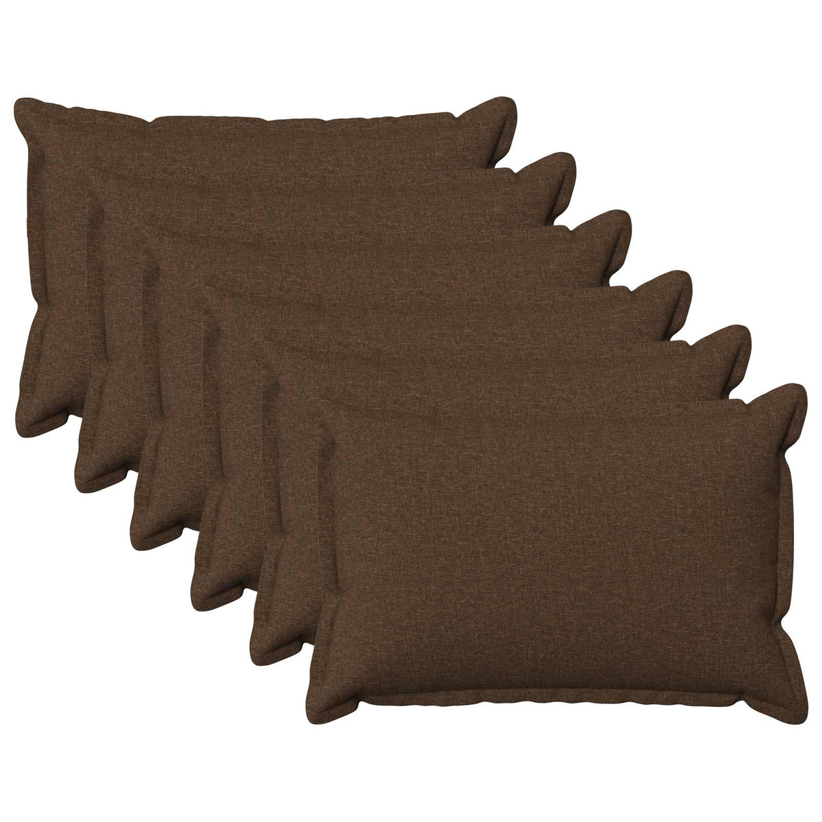 vidaXL Cushion with Pillow HOUTEN 6 pcs Brown Faux Linen