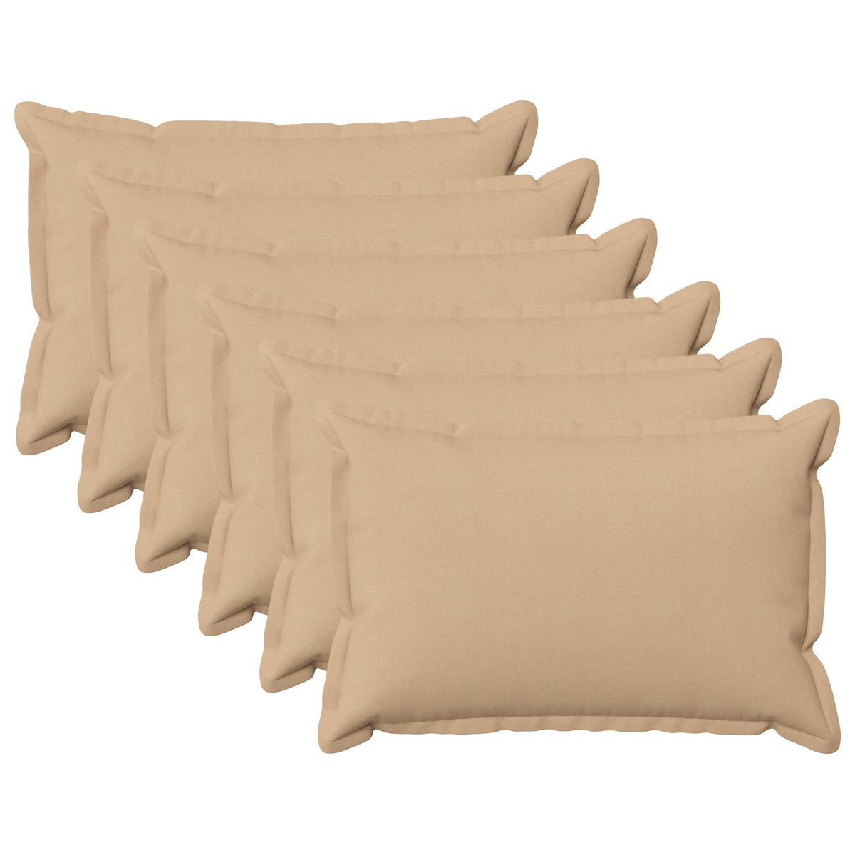 vidaXL Cushion with Pillow HOUTEN 6 pcs Cream Faux Linen