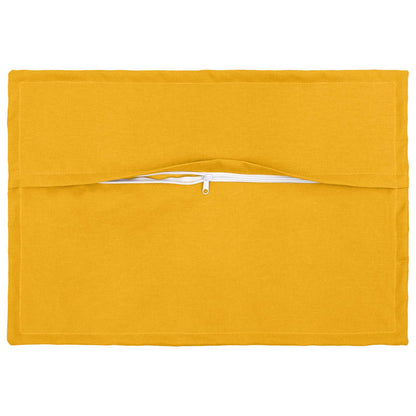 vidaXL Cushion with Pillow HOUTEN 2 pcs Light Yellow Faux Linen