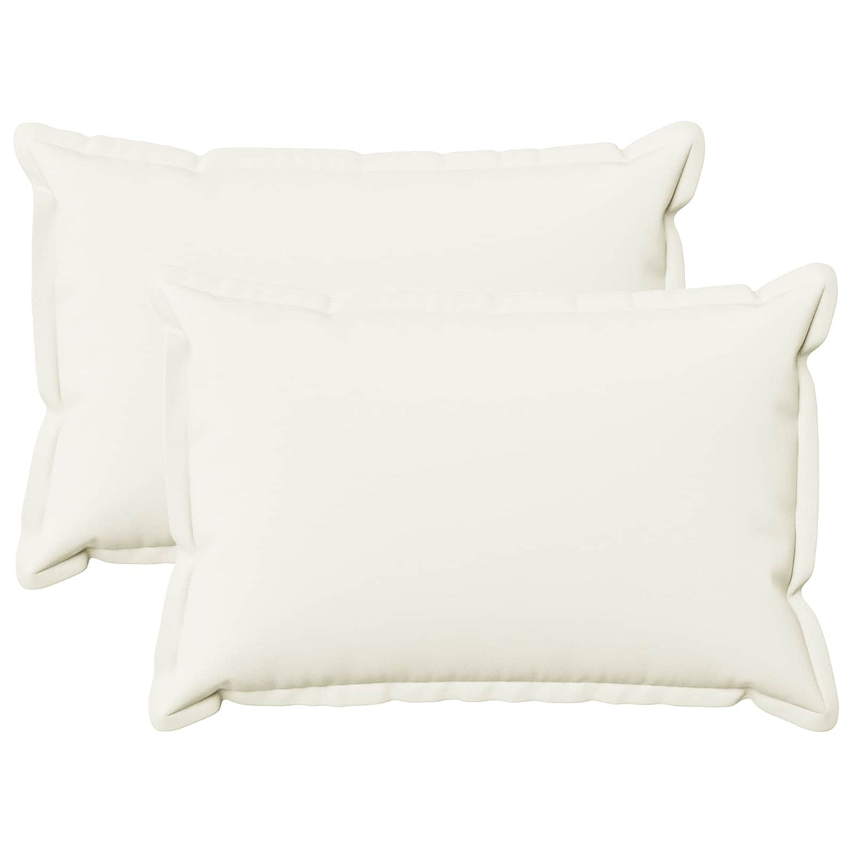 vidaXL Cushion with Pillow HOUTEN 2 pcs White Faux Linen
