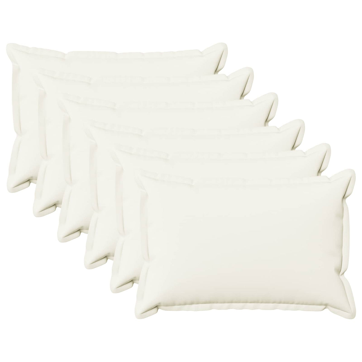 vidaXL Cushion with Pillow HOUTEN 6 pcs White Faux Linen