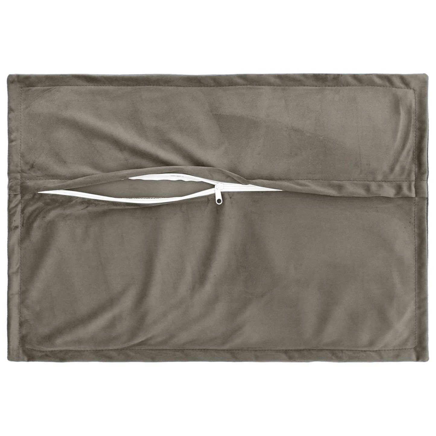 vidaXL Cushion with Pillow HOUTEN 2 pcs Light Grey Velvet