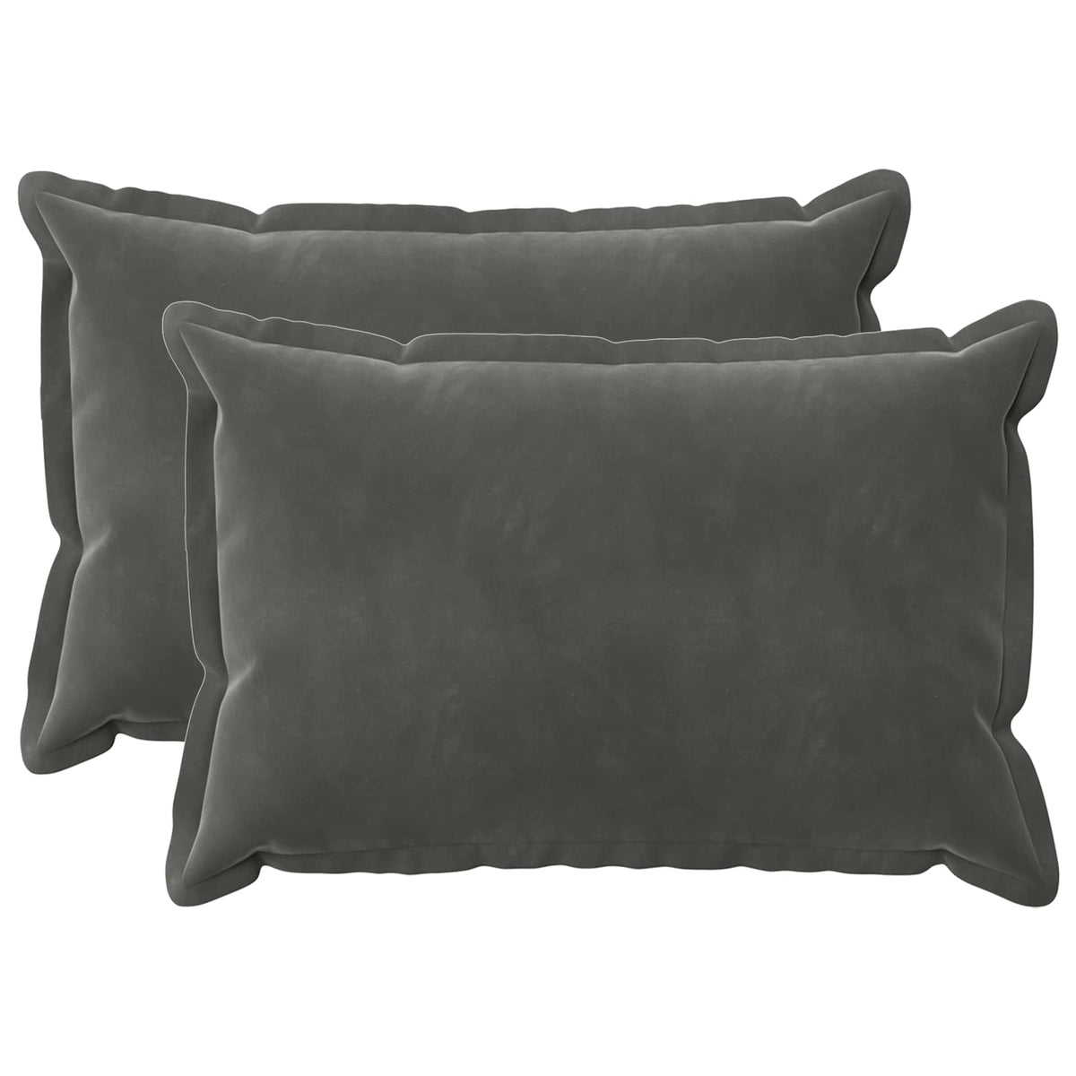 vidaXL Cushion with Pillow HOUTEN 2 pcs Dark Grey Velvet