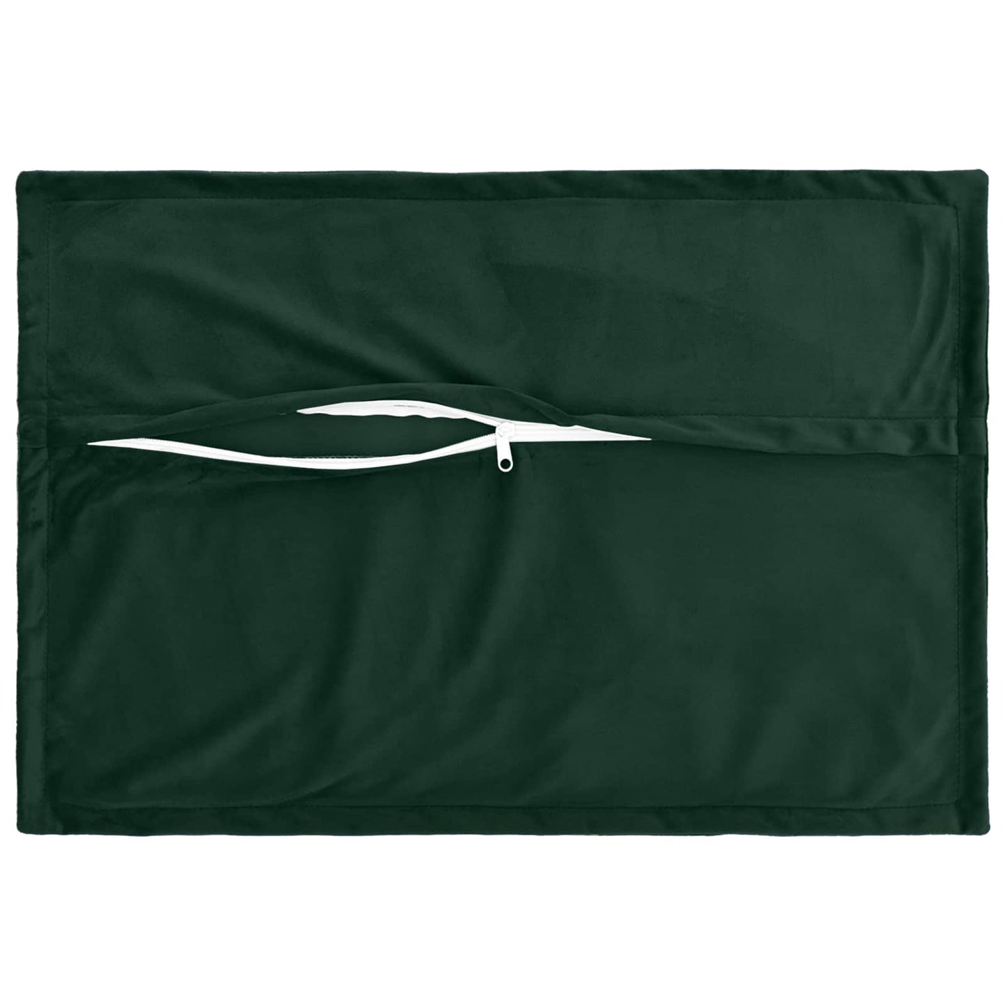 vidaXL Cushion with Pillow HOUTEN 2 pcs Dark Green Velvet