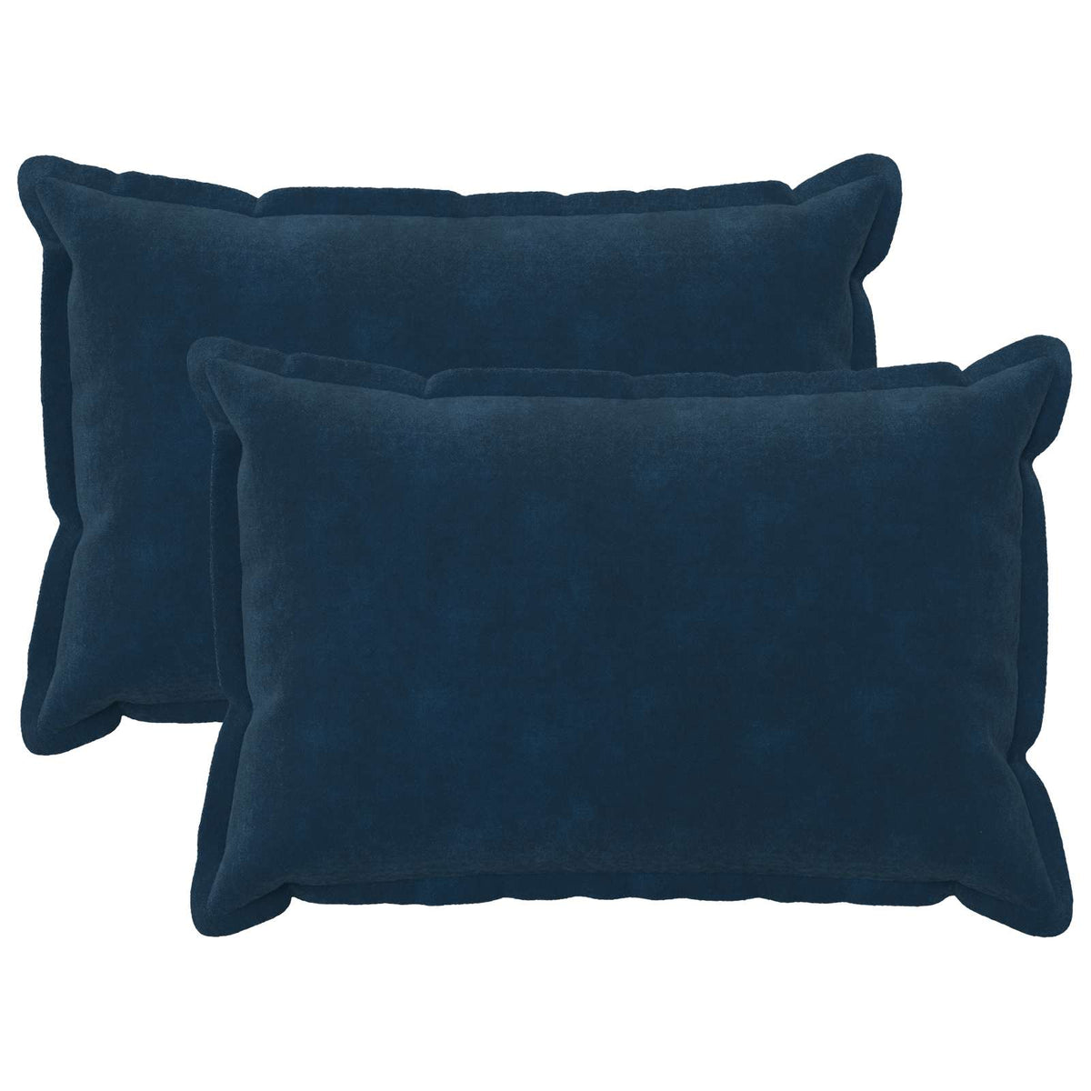 vidaXL Cushion with Pillow HOUTEN 2 pcs Blue Microfiber Fleece