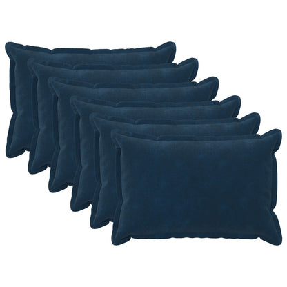 vidaXL Cushion with Pillow HOUTEN 6 pcs Blue Microfiber Fleece