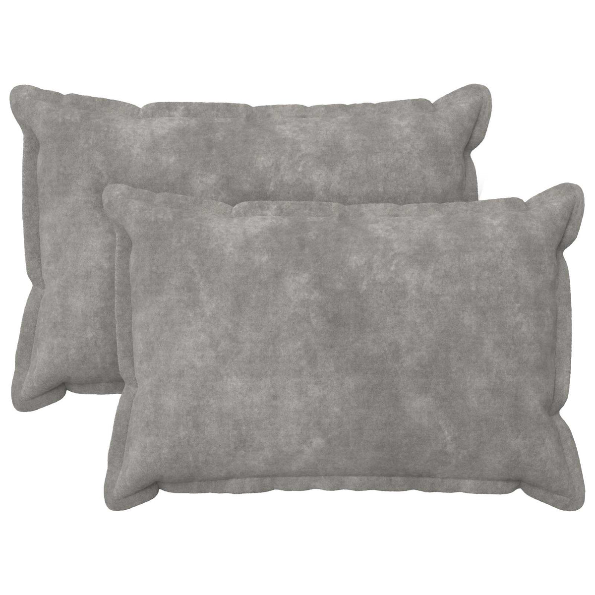 vidaXL Cushion with Pillow HOUTEN 2 pcs Light Grey Microfiber Fleece