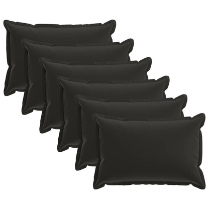vidaXL Cushion with Pillow HOUTEN 6 pcs Black Polyester