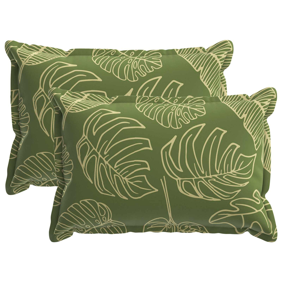 vidaXL Cushion Leaf with Pillow HOUTEN 2 pcs Leaf Design Polyester
