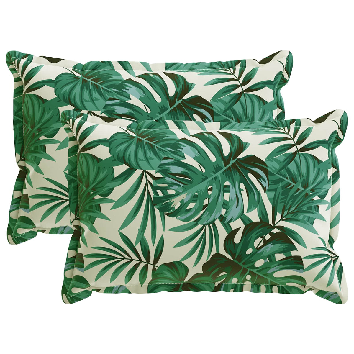 vidaXL Cushion Leaf with Pillow HOUTEN 2 pcs Leaf Pattern Polyester