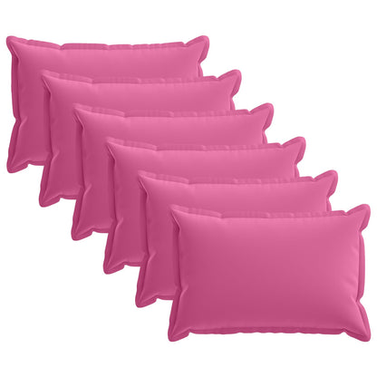 vidaXL Throw Pillow 6 pcs HOUTEN Pink 40 x 60 cm Polyester