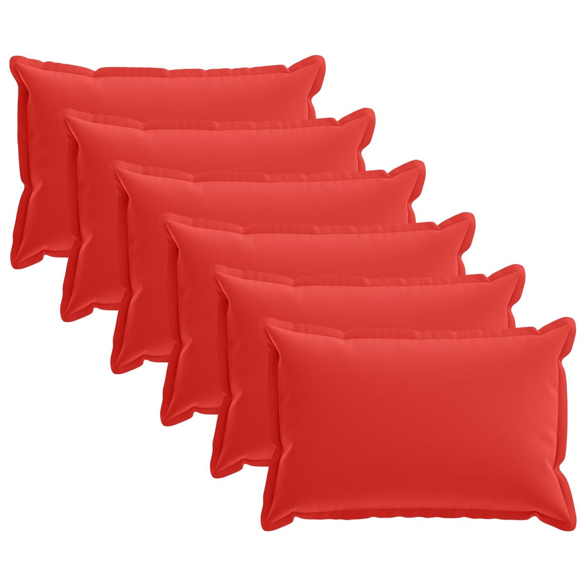 vidaXL Cushion with Pillow HOUTEN 6 pcs Red Polyester