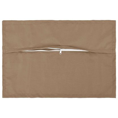 vidaXL Cushion with Pillow HOUTEN 2 pcs Taupe Polyester