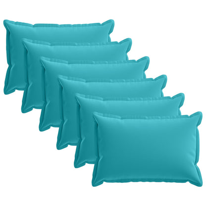 vidaXL Cushion with Pillow HOUTEN 6 pcs Turquoise Polyester
