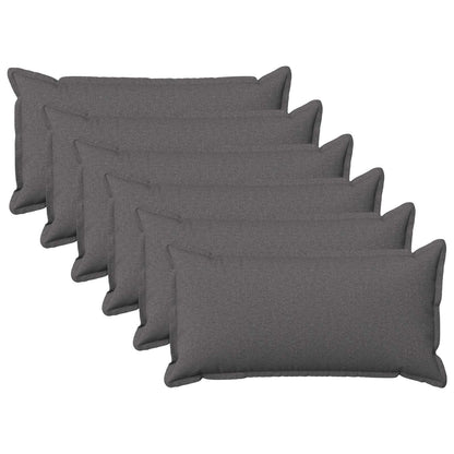 vidaXL Cushion with Pillow HOUTEN 6 pcs Light Grey Faux Linen