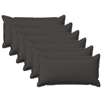 vidaXL Cushion with Pillow HOUTEN 6 pcs Dark Grey Faux Linen