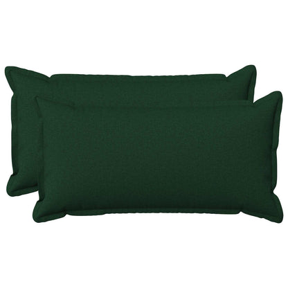 vidaXL Cushion with Pillow HOUTEN 2 pcs Dark Green Faux Linen