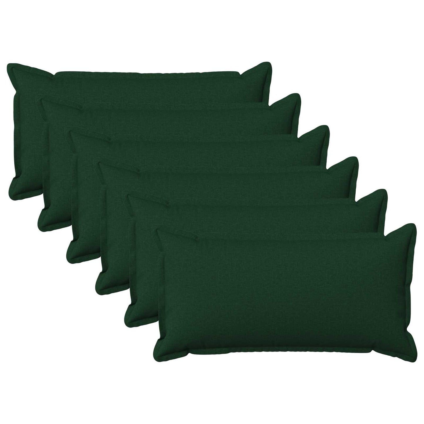 vidaXL Cushion with Pillow HOUTEN 6 pcs Dark Green Faux Linen