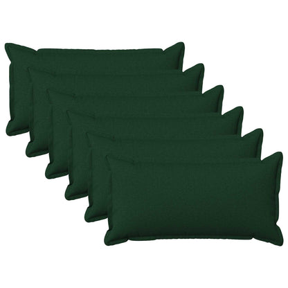 vidaXL Cushion with Pillow HOUTEN 6 pcs Dark Green Faux Linen