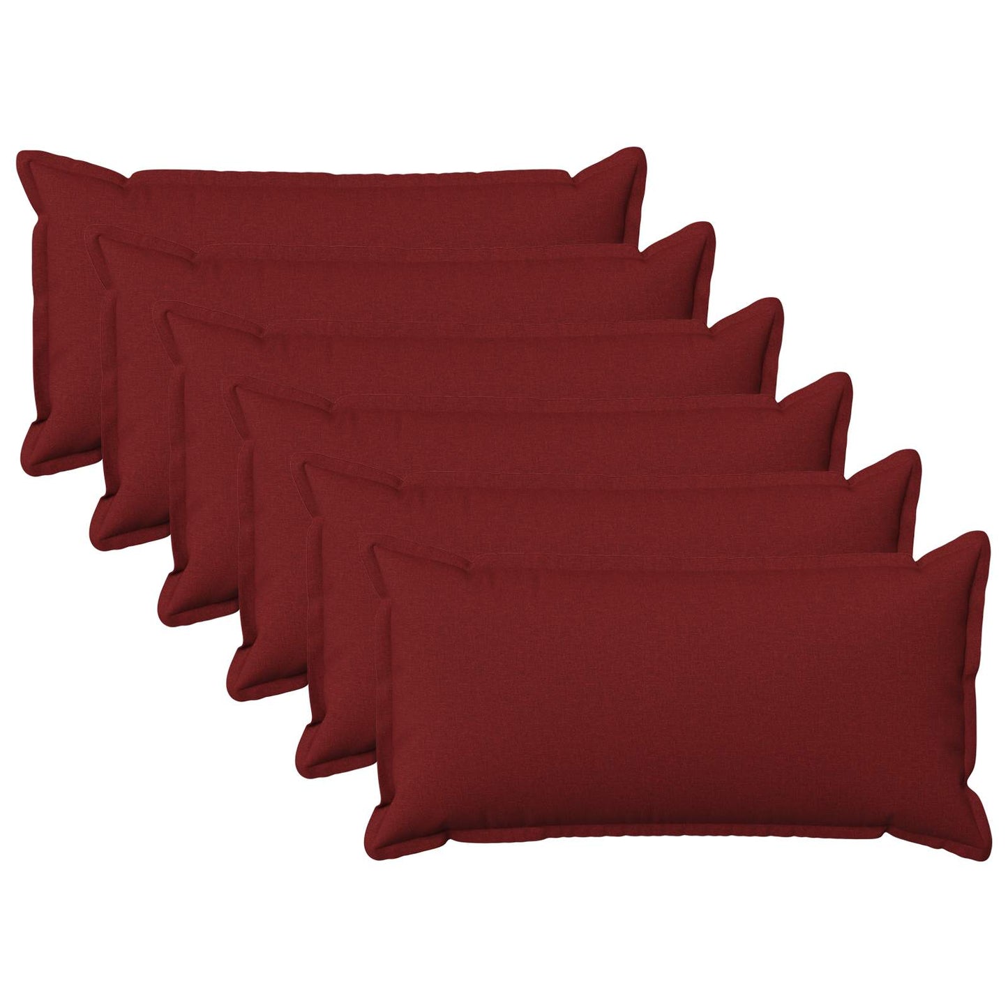 vidaXL Cushion with Pillow HOUTEN 6 pcs Wine Red Faux Linen