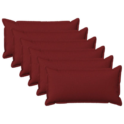 vidaXL Cushion with Pillow HOUTEN 6 pcs Wine Red Faux Linen