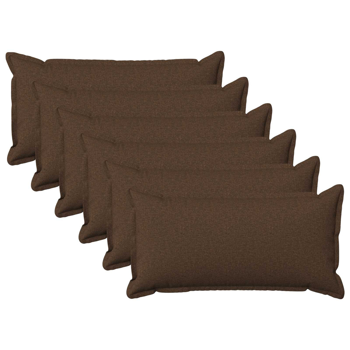 vidaXL Cushion with Pillow HOUTEN 6 pcs Brown Faux Linen
