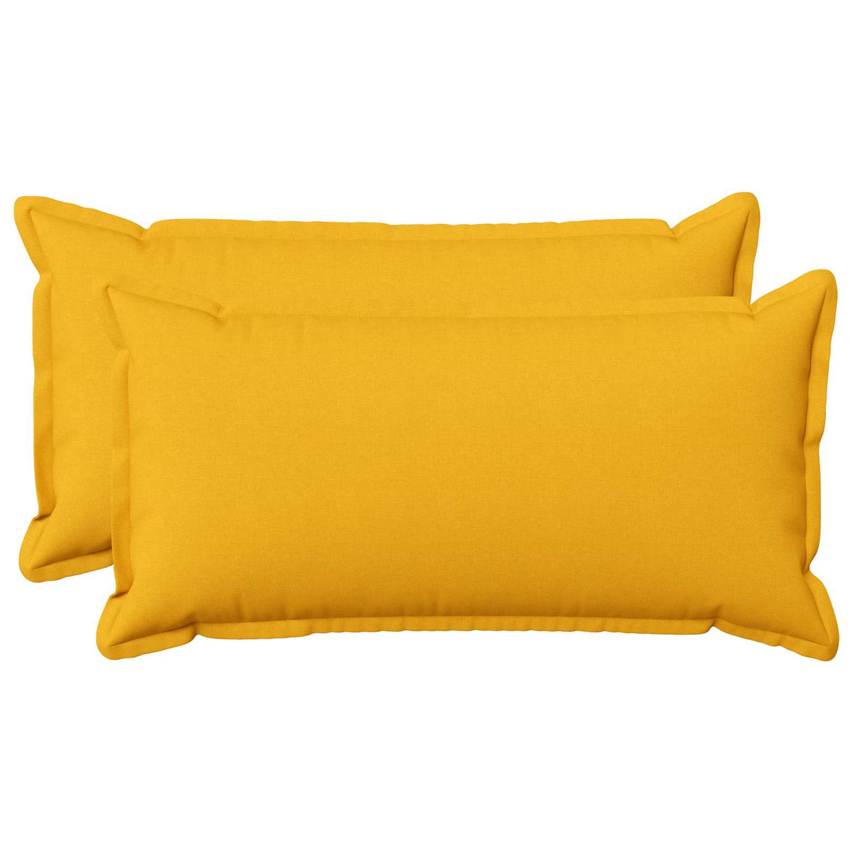 vidaXL Cushion with Pillow HOUTEN 2 pcs Light Yellow Faux Linen
