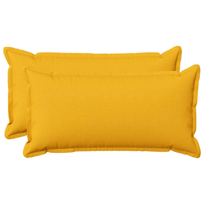 vidaXL Cushion with Pillow HOUTEN 2 pcs Light Yellow Faux Linen