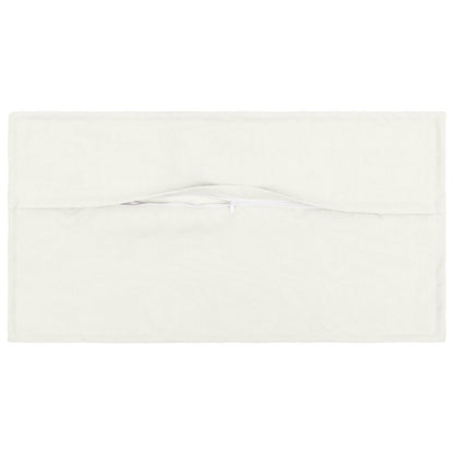 vidaXL Cushion with Pillow HOUTEN 2 pcs White Faux Linen