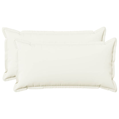 vidaXL Cushion with Pillow HOUTEN 2 pcs White Faux Linen