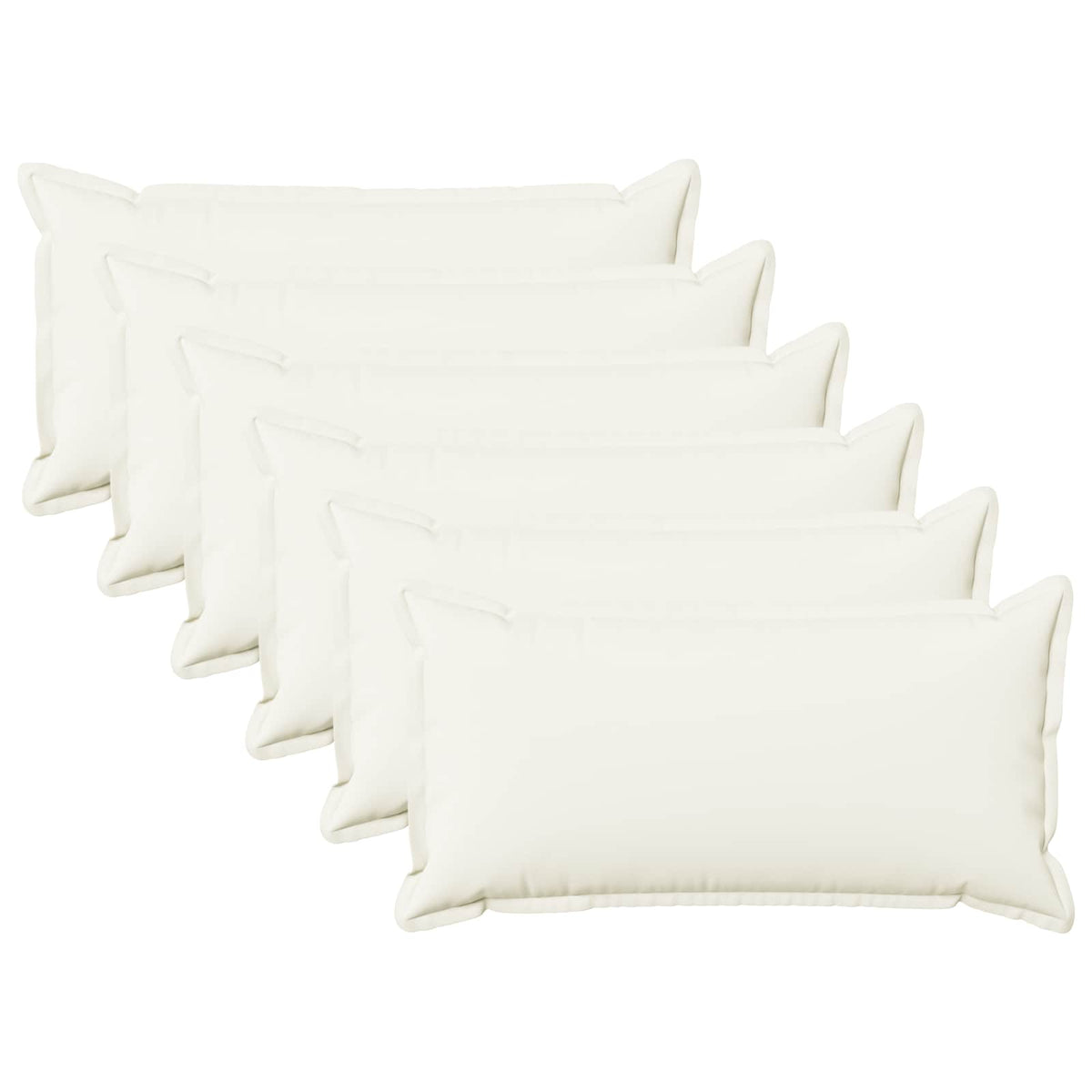 vidaXL Cushion with Pillow HOUTEN 6 pcs White Faux Linen
