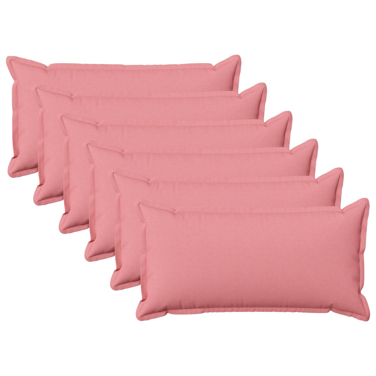 vidaXL Cushion with Pillow HOUTEN 6 pcs Pink Faux Linen