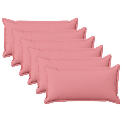 vidaXL Cushion with Pillow HOUTEN 6 pcs Pink Faux Linen