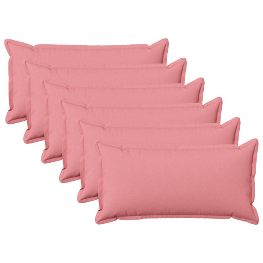 vidaXL Cushion with Pillow HOUTEN 6 pcs Pink Faux Linen