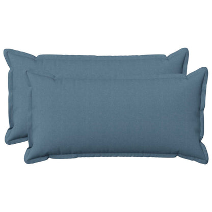 vidaXL Cushion with Pillow HOUTEN 2 pcs Jeans Blue Faux Linen