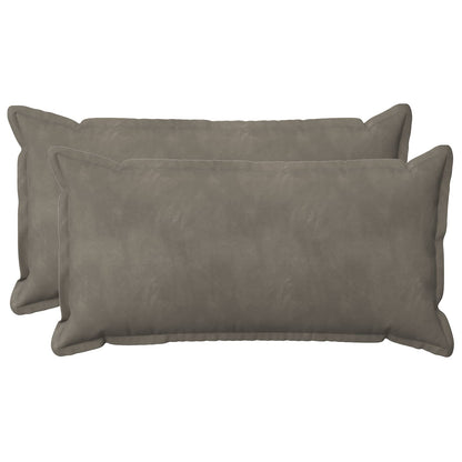 vidaXL Cushion with Pillow HOUTEN 2 pcs Light Grey Velvet