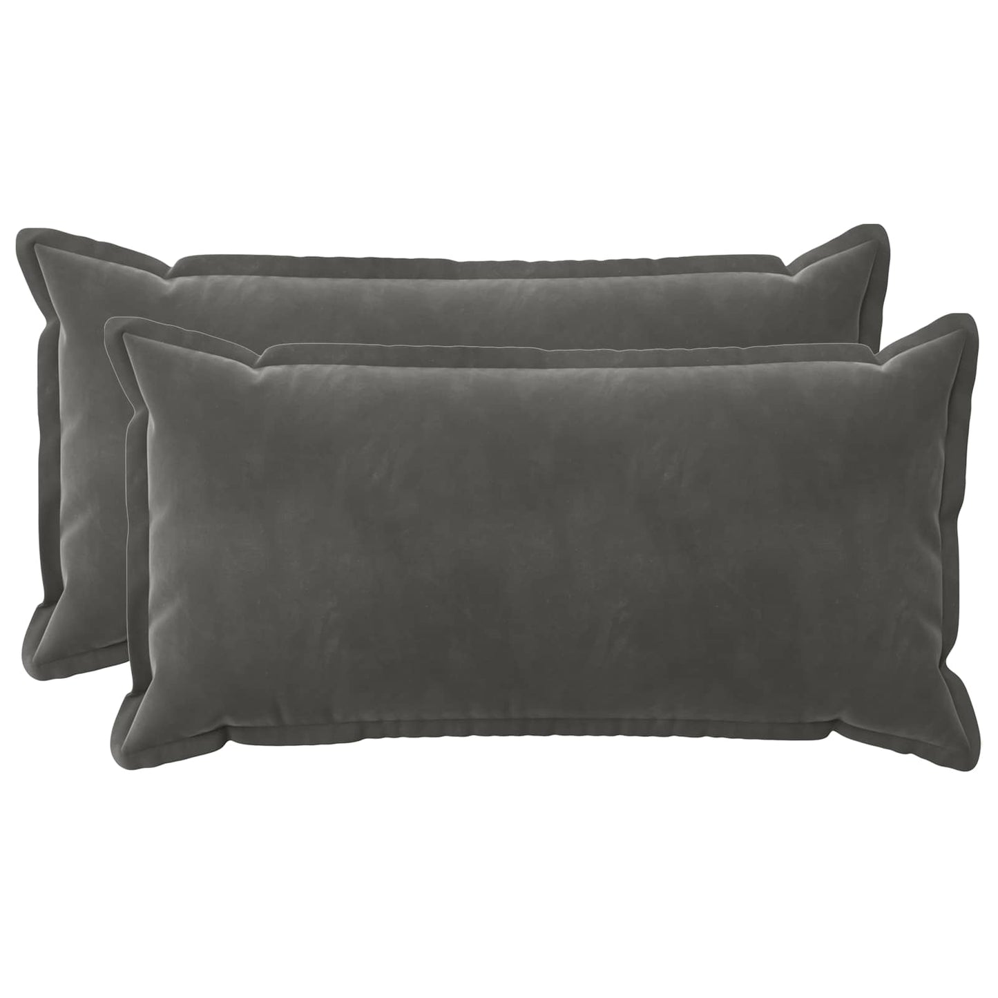 vidaXL Cushion with Pillow HOUTEN 2 pcs Dark Grey Velvet