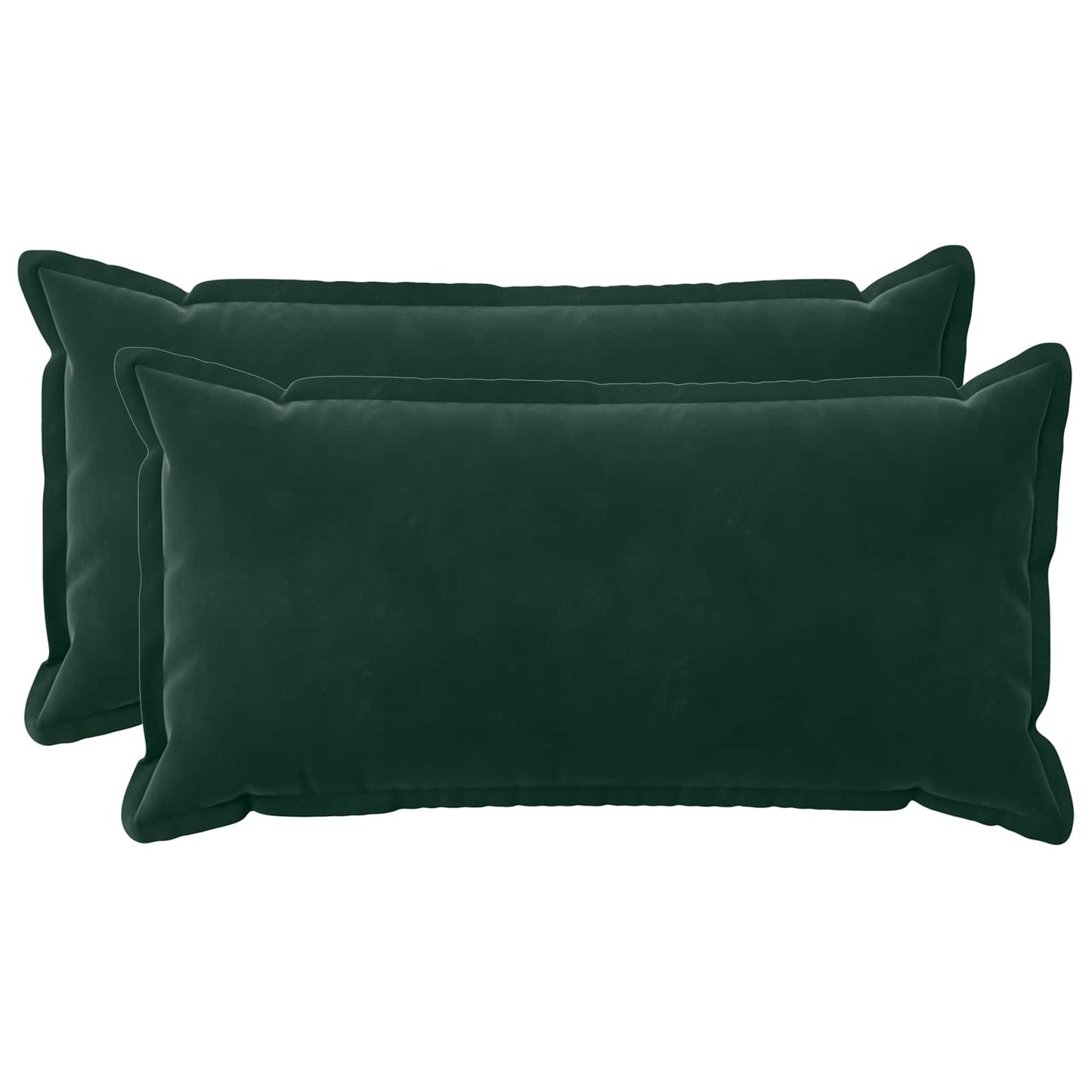 vidaXL Cushion with Pillow HOUTEN 2 pcs Dark Green Velvet