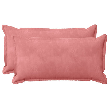 vidaXL Cushion with Pillow HOUTEN 2 pcs Pink Velvet