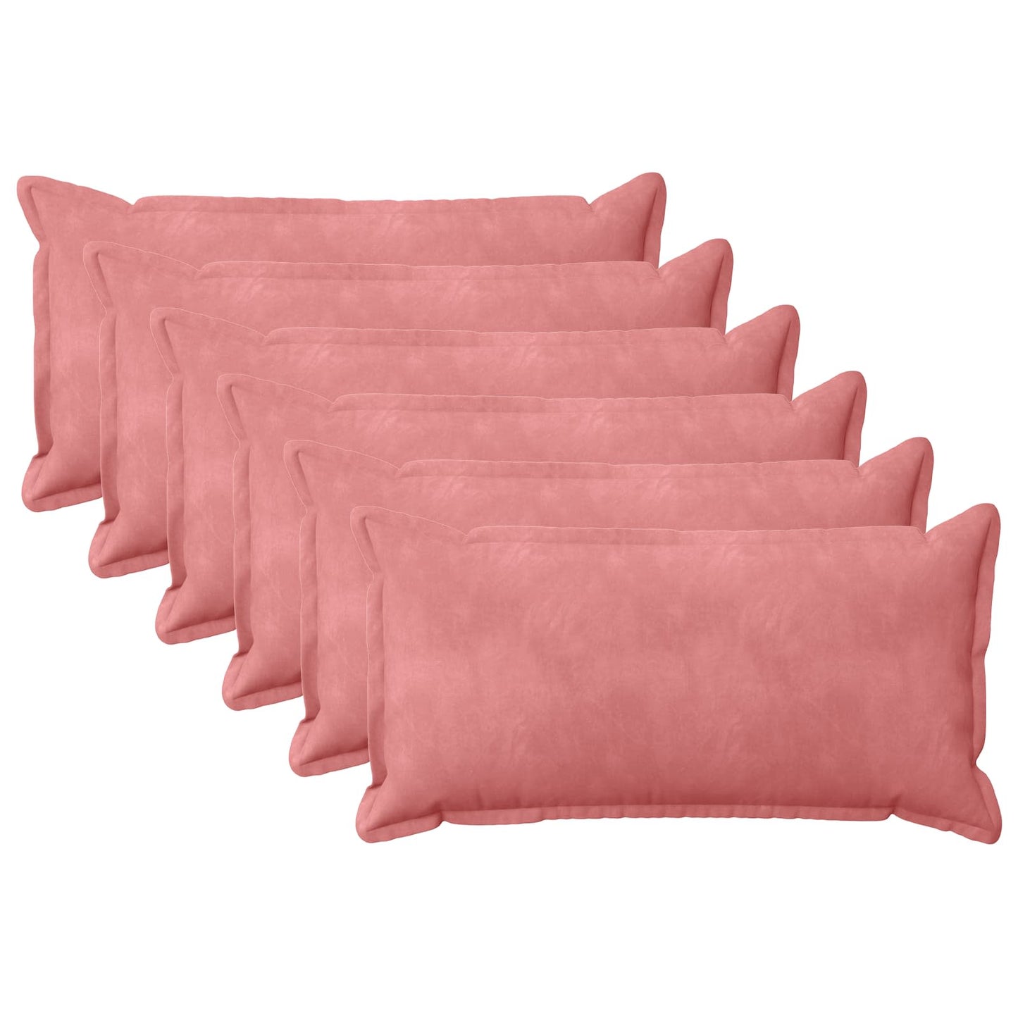 vidaXL Cushion with Pillow HOUTEN 6 pcs Pink Velvet