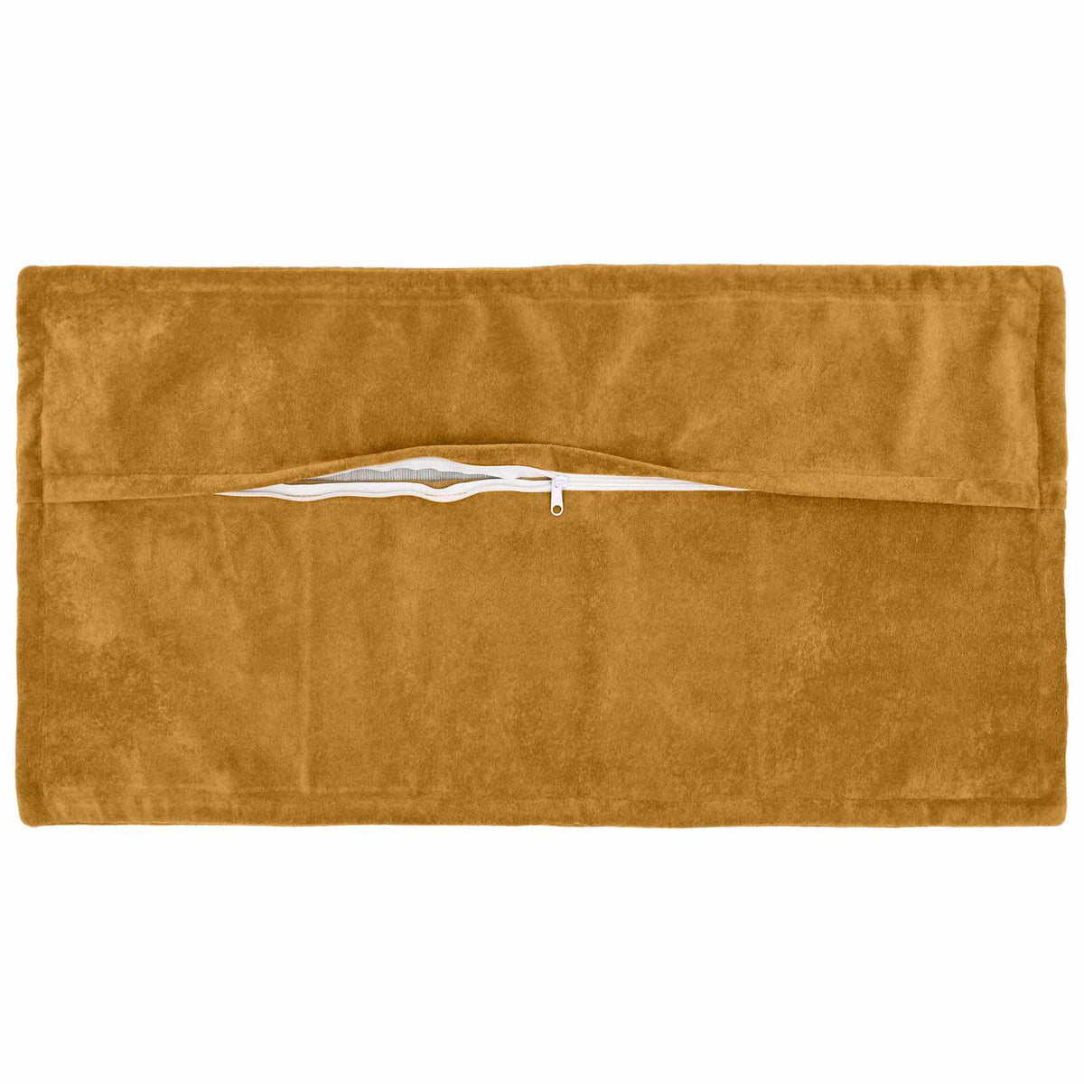 vidaXL Cushion with Pillow HOUTEN 2 pcs Yellow Microfiber Fleece