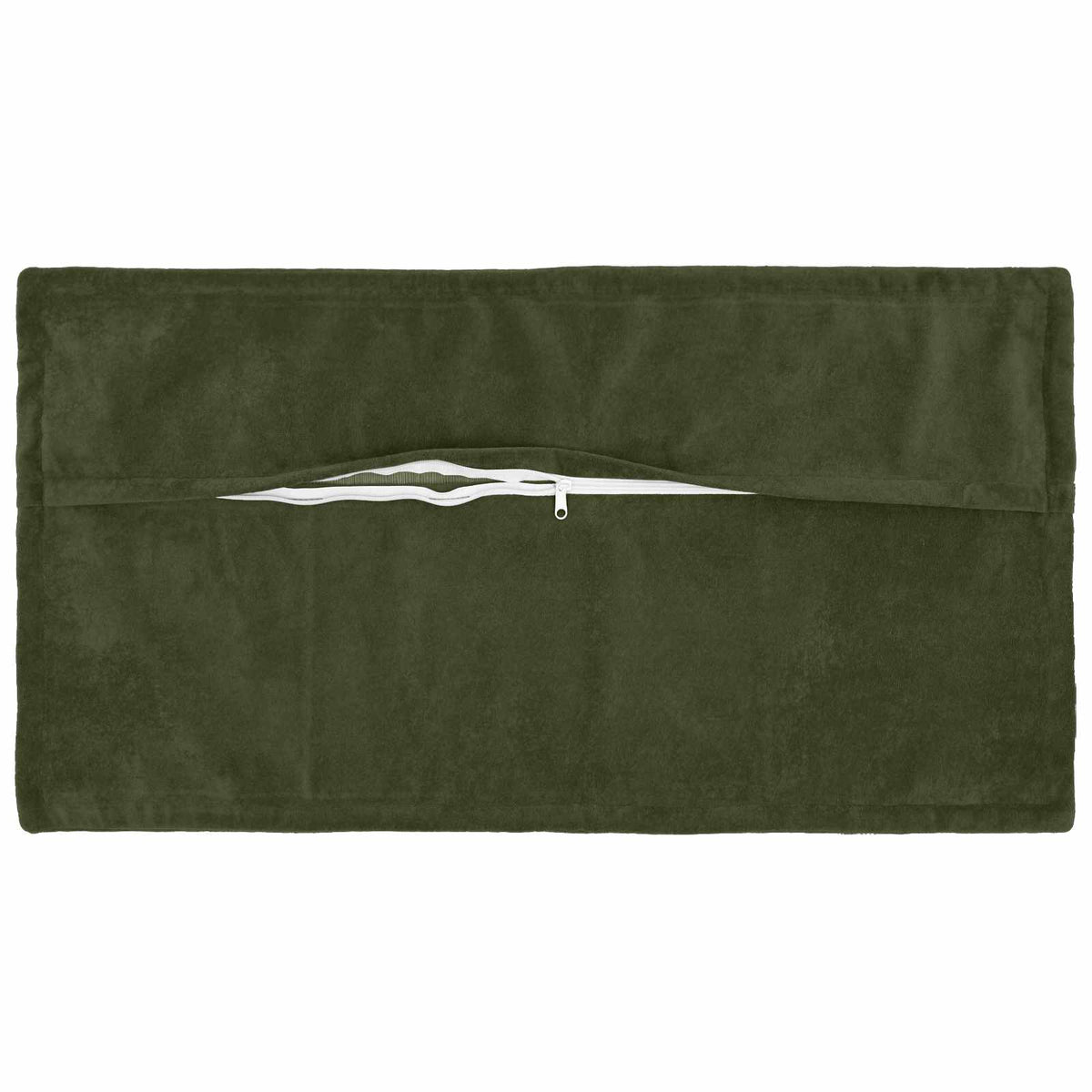 vidaXL Cushion with Pillow HOUTEN 2 pcs Green Microfiber Fleece