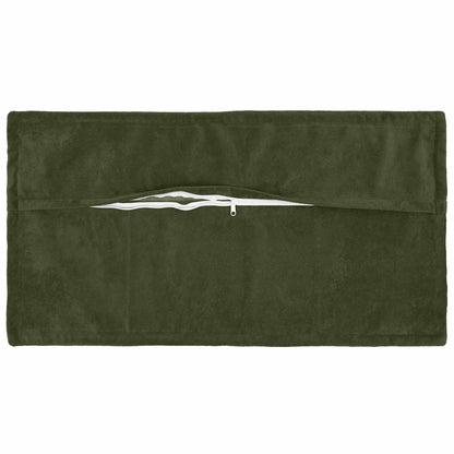 vidaXL Cushion with Pillow HOUTEN 2 pcs Green Microfiber Fleece