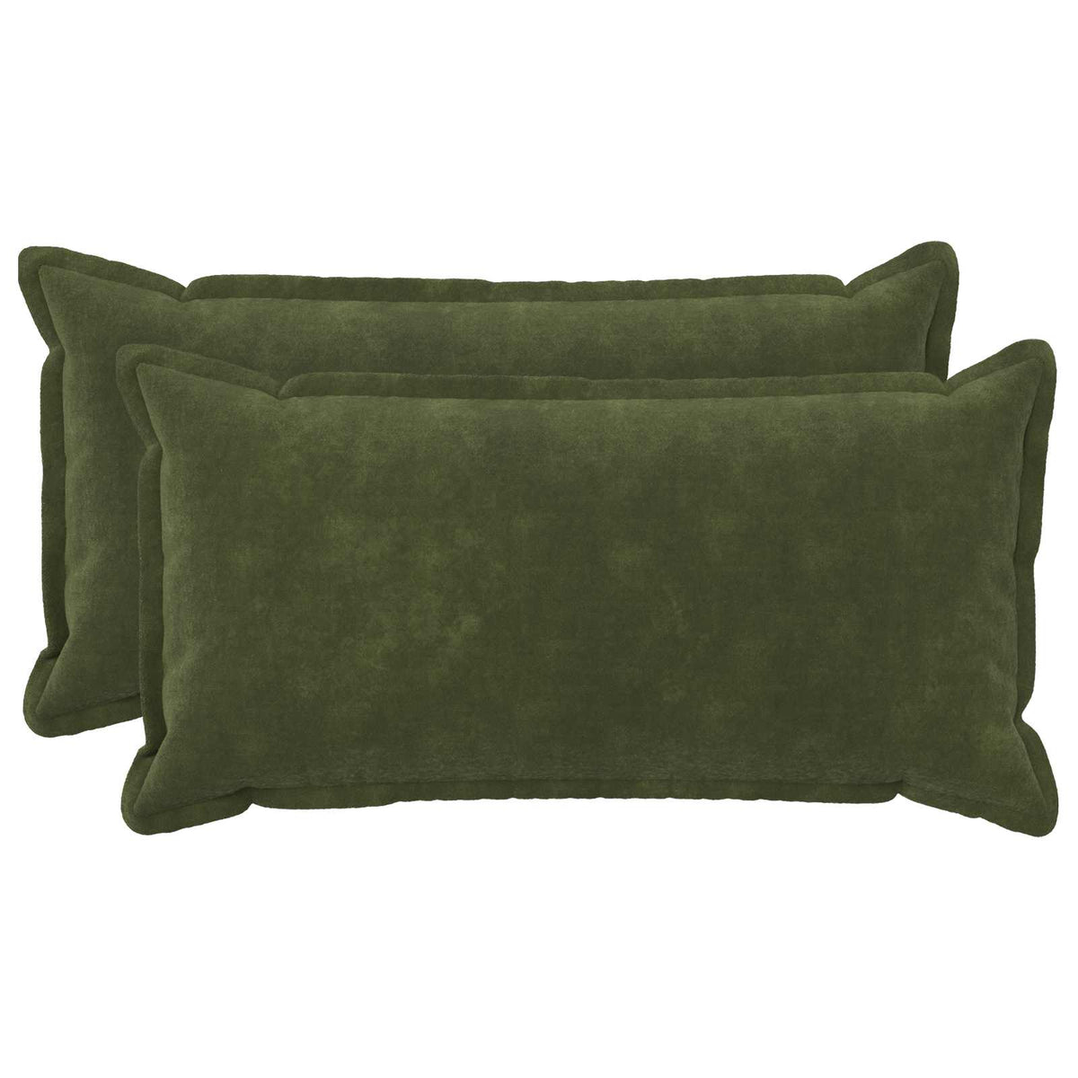 vidaXL Cushion with Pillow HOUTEN 2 pcs Green Microfiber Fleece
