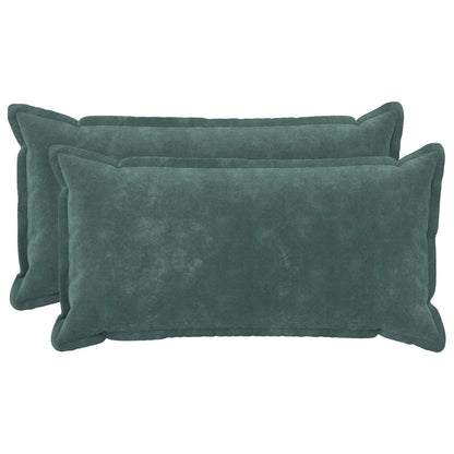 vidaXL Cushion with Pillow HOUTEN 2 pcs Sea Blue Microfiber Fleece