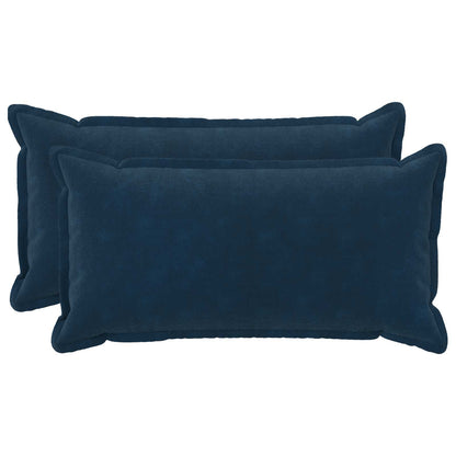 vidaXL Cushion with Pillow HOUTEN 2 pcs Blue Microfiber Fleece