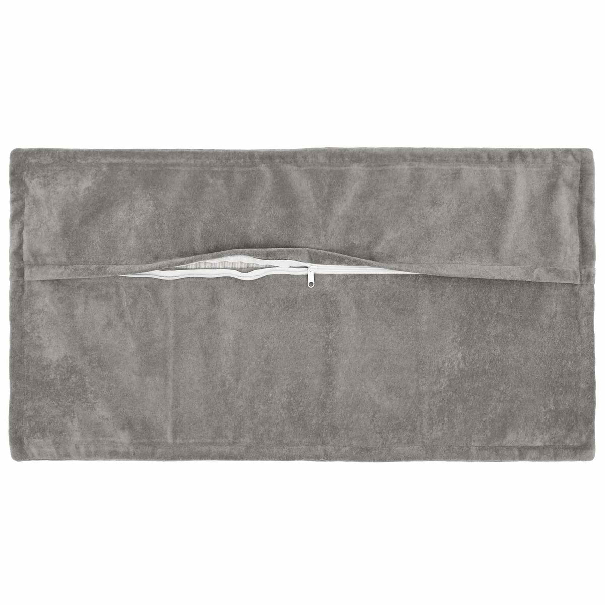 vidaXL Cushion with Pillow HOUTEN 2 pcs Light Grey Microfiber Fleece